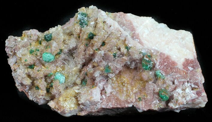 Malachite, Rosasite, Selenite and Dolomite Association - Morocco #57363